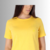 Camiseta Feminina T-Shirt Baby Long Gola Redonda Amarelo - comprar online