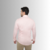 Camisa Super Slim Básica Com Elastano Rosa na internet