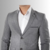 Blazer Slim Poliviscose Cinza Médio na internet