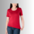 Camiseta T-Shirt Algodão Egípcio Feminina Premium Vermelho - comprar online