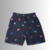 Short Praia Estampado Com Elastano Navy Marinho