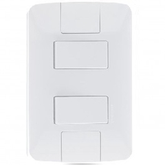 Conjunto 4x2 com 2 Interruptores PARALELOS Tramontina Aria 6 A 250 V Branco