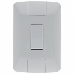 Conjunto 4x2 com 1 Interruptor Simples Tramontina Aria 6 A 250 V Branco