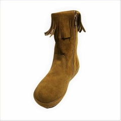 Botas de gamuza caña alta con flecos (163001) - comprar online