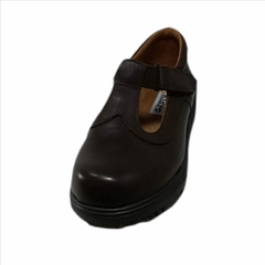 Guillerminas colegiales de cuero con velcro y vira (160310) - MiniPasos Shoes  & Clothes