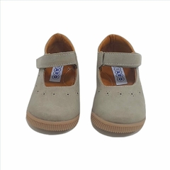 Guillerminas de cuero con velcro picadito (160081) - MiniPasos Shoes  & Clothes