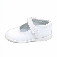 Guillerminas de cuero con velcro flor (160096) - MiniPasos Shoes  & Clothes