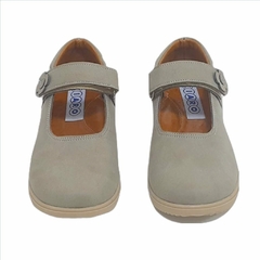 Guillerminas de cuero con velcro flor (160096) - MiniPasos Shoes  & Clothes