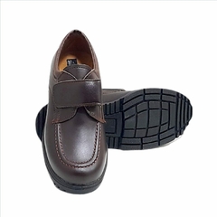 Zapatos colegiales de cuero con velcro (160246) - tienda online