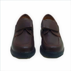 Zapatos colegiales de cuero con velcro (160246) - comprar online