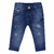 Calça Jeans Baby Gijo Com Lycra E Puído Bolso Moeda Desfiado