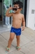 Sunga Boxer Infantil Menino Tubarão Praia Verão Piscina Pr Uv