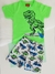 Conjunto Infantil Dinossauro Masculino Camiseta + Bermuda Kyly