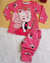 Pijama Manga Longa Moletom Kyly Gata Fadinha Menina - Rosa