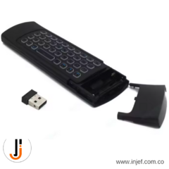 CONTROL TV CON TECLADO RETROILUMINADO - AIR MOUSE USB - INJEF OFICIAL