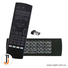 CONTROL TV CON TECLADO RETROILUMINADO - AIR MOUSE USB