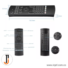 CONTROL TV CON TECLADO RETROILUMINADO - AIR MOUSE USB