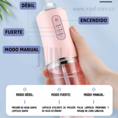 IRRIGADOR ORAL LIMPIEZA PROFUNDA DE DIENTES 240 ML - INJEF OFICIAL