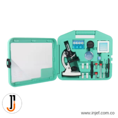 KIT MICROSCOPIO INFANTIL EDUCATIVO MONOCULAR X300 X600 X1200