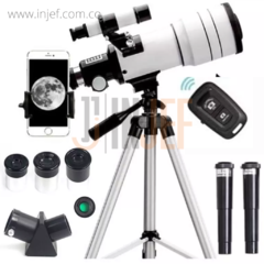 TELESCOPIO ASTRONOMICO 70/300 CON SOPORTE DE CELULAR Y CONTROL - comprar online