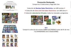 3 Colecciones: Revistas, Libros, Laboratorios Virtuales (Fisico)