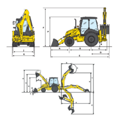 RETROPALA NEW HOLLAND B80-B