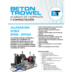 Imagen de ALISADORA DOBLE BETON TROWEL BT900