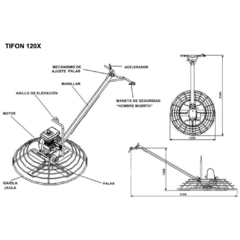 ALISADORA TIFON ENAR 1200MM HONDA GX270 - comprar online