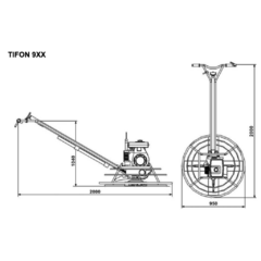 ALISADORA TIFON ENAR 900MM HONDA GX270 - comprar online