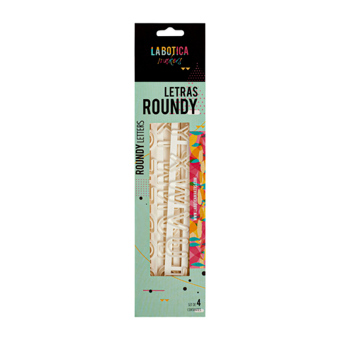 Lote Oferta Set Pack Letras Roundy X6 Unid Reposteria Porcel