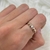 Anillo corazones cristal rose gold blanco #9