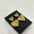 Arete corazones dorado XL