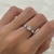 Anillo corazon blanco / plateado #10