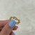 Anillo eslabones gruesos dorado #7 - comprar en línea