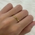 Anillo liso con 6 mini cristales DORADO #10