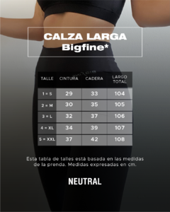 CALZA LARGA BIGFINE - NEUTRAL