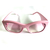 Óculos de Sol Cayo Blanco Máscara Rosa Lente Transparente