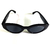 Óculos De Sol Cayo Blanco cb-cy59002, modelo Roma, armação em policarbonato no formato gateado na cor preto com lente preta