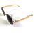 Óculos de Sol Cayo Blanco cb_doz71152 Redondo, armação dourada com haste amadeirada, lente degrade - comprar online