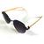 Óculos de Sol Cayo Blanco cb_doz71152 Redondo, armação preta com haste amadeirada, lente degrade - comprar online