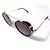 Óculos de Sol Cayo Blanco CB_5067 , armação redonda na cor preta com dourado, lente fumê degrade - comprar online