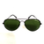 Óculos de Sol Cayo Blanco aviador clássico cb_202071, armação em metal na cor preta com lente verde