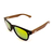 Óculos de Sol Cayo Blanco, modelo Wayfarer com hastes amadeiradas e lentes polarizadas - comprar online