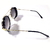 Óculos de Sol Cayo Blanco CB_5067 , armação redonda na cor preta com dourado, lente fumê degrade na internet