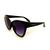 Óculos de Sol Cayo Blanco cb_28330, modelo Turim, armação em policarbonato com formato gateado na cor preta com lente fumê - comprar online