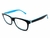 Armação de Óculos De Grau grau Cayo blanco, modelo Infantil, armação em acetato na cor preta com interno azul - comprar online