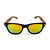 Óculos de Sol Cayo Blanco, modelo Wayfarer com hastes amadeiradas e lentes polarizadas
