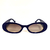 Óculos de Sol cayo Blanco cb_hp2032, modelo Bruges, armação redonda em policarbonato na cor azul e lente fumê