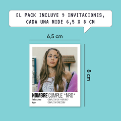 Pack 9 Invitaciones Personalizadas | Tini - comprar online