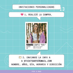 Pack 9 Invitaciones Personalizadas | Tini en internet